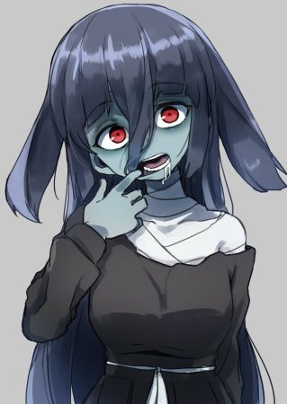 Девушка зомби аниме арт