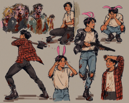 Аниме девушка зомби милая