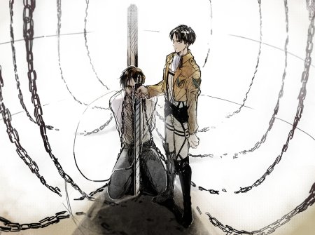 Леви Аккерман в цепях