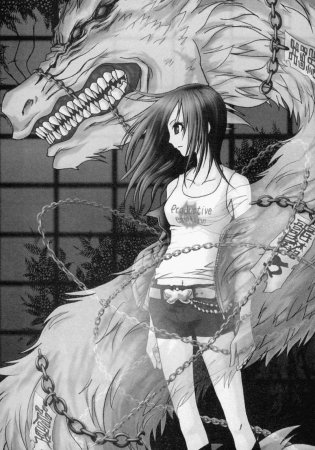 Аниме девушка в цепях