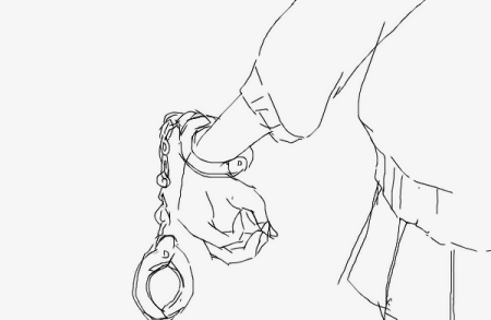 Рисуем руки в кандалах