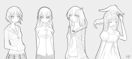 Рисование людей аниме