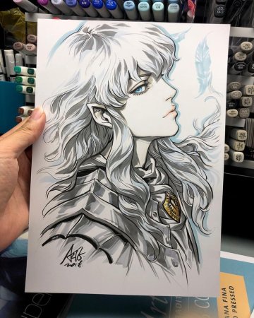 Гриффит Берсерк арт Artgerm
