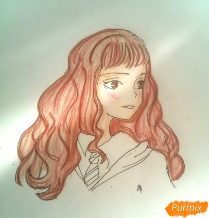 Гермиона аниме для срисовки