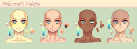Палитра кожи для рисования аниме