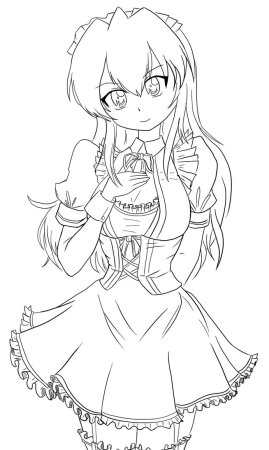 Раскраска аниме горничная