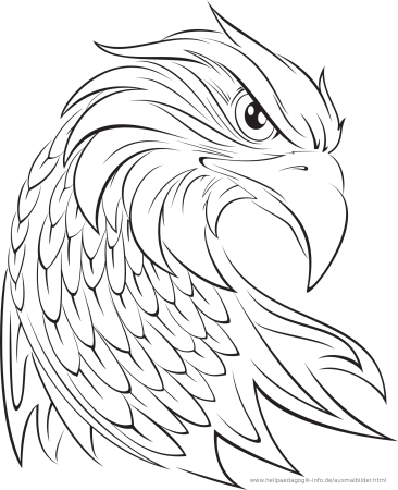 Трафарет орла для резьбы по дереву