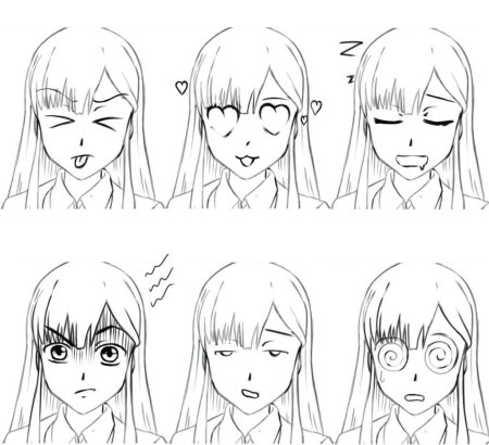 Эмоции аниме персонажей