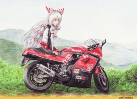 Мотоцикл в стиле аниме