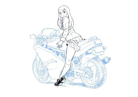 Референсы девушка на мотоцикле