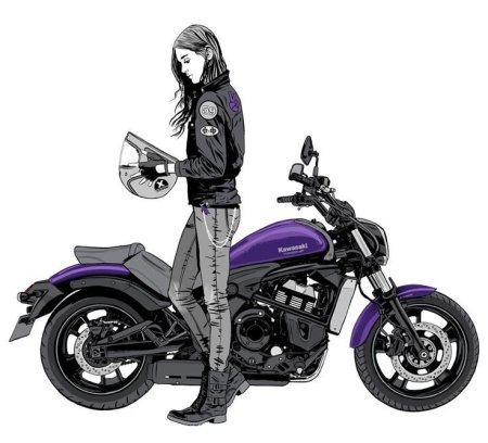 Байкерша арт