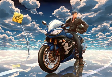 Мотоциклист арт