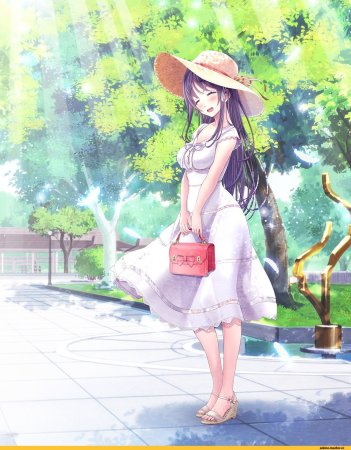 Аниме девочка лето