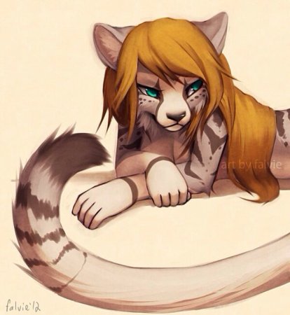 Лицо фурри для рисования