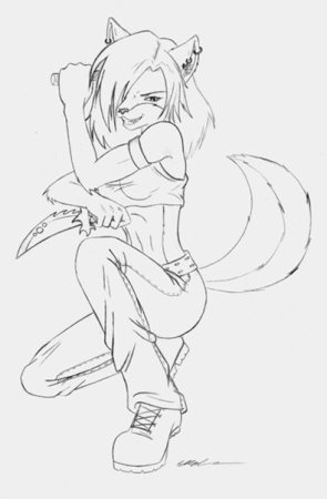 Лайн для рисования фурри