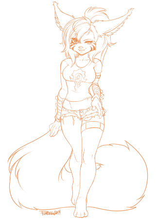 Раскраска фурри волк