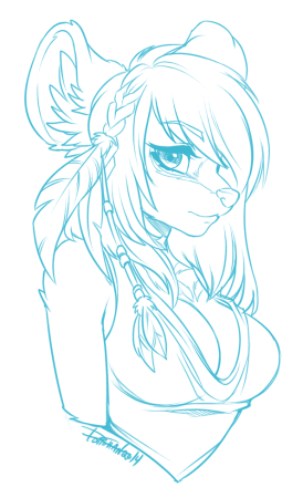 Волчица в виде человека