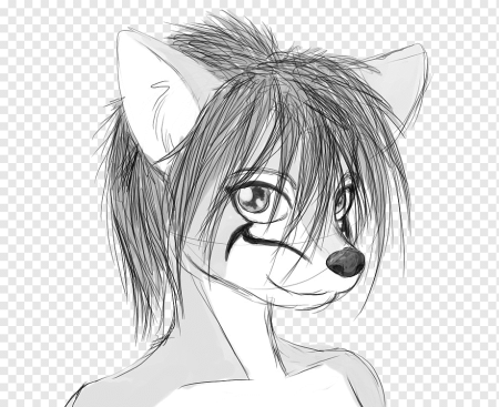 Волк аниме для рисования