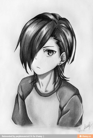 Люцифер карандашом аниме