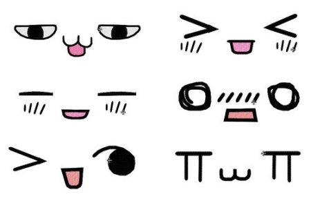 Японские смайлики каомодзи