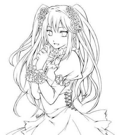 Раскраска антистресс аниме