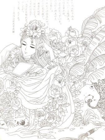 Раскраски антистресс аниме сложные