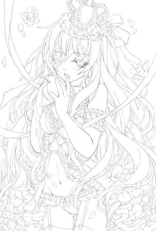 Раскраска антистресс аниме