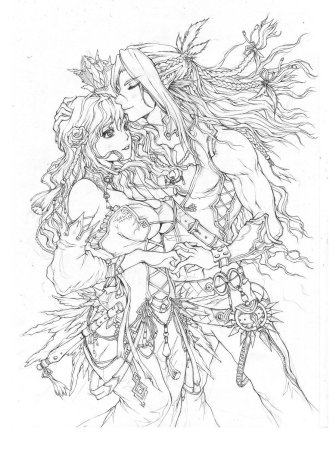 Раскраска для девочек антистресс аниме