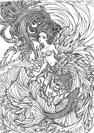 Раскраска для девочек антистресс аниме