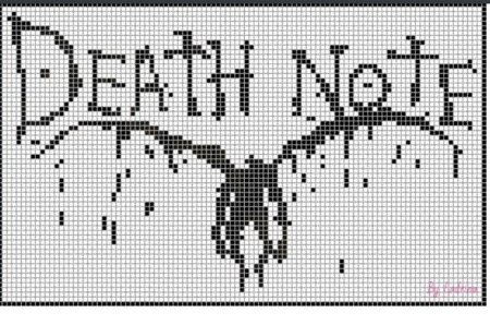 Схема вышивки крестом тетрадь смерти