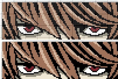 Схемы вышивки крестом аниме тетрадь смерти