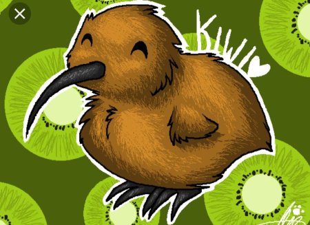 Птица киви мультяшная