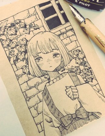 Аниме арты карандашом