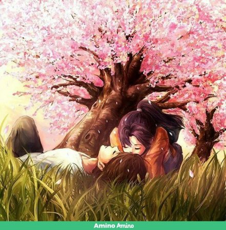 Аниме девушка на дереве