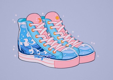 Кеды в мультяшном стиле