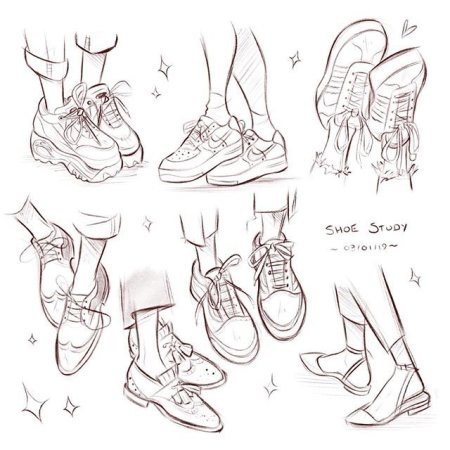 Ботинки спереди референс