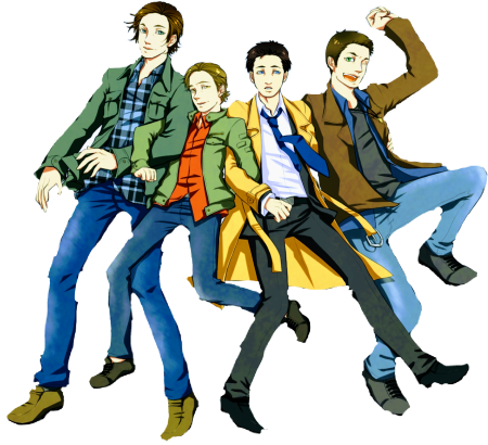 Сэм Винчестер, Дин Винчестер, Кроули, Кастиэль