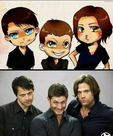 Кастиэль и Дин Чиби сверхъестественное