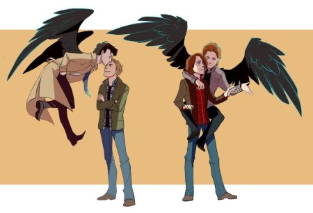 Люцифер, Кроули, Кастиэль, Сэм, Дин