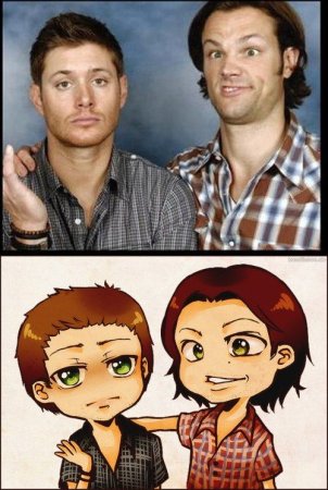 Сэм Винчестер сверхъестественное мультяшные