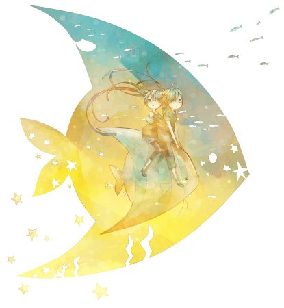 Арт милой рыбки