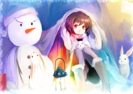 Аниме Снеговик