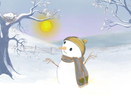 Снеговики и солнышко