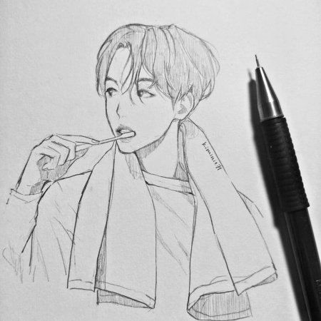 БТС аниме скетч