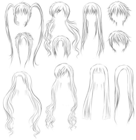 Макет волос для рисования