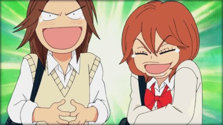 Аниме персонаж смеется