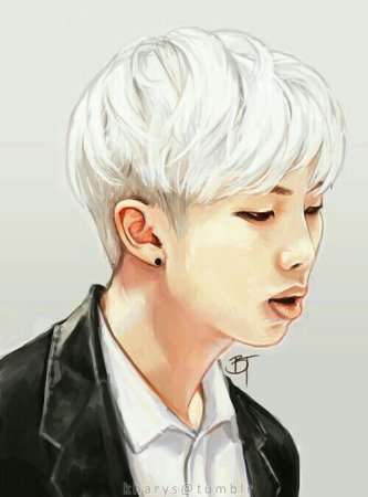 Арт БТС черно белый Намджун