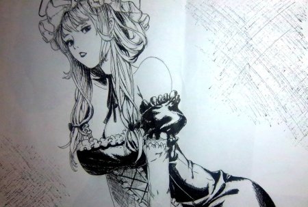 Рисуночки линером аниме