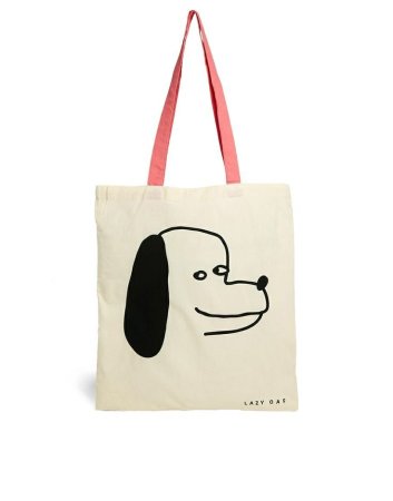 Шоппер из ткани с принтом