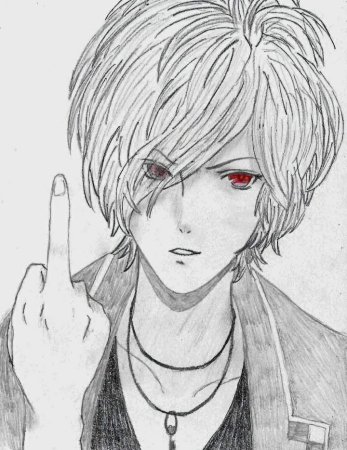 Субару Сакамаки карандашом